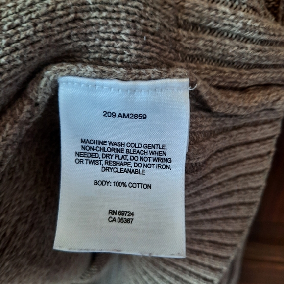 Columbia 100% cotton tan ribbed knit sweater - Picture 10 of 10